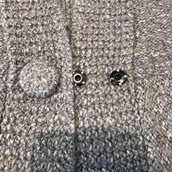 If it Were Me sweater gray wool alpaca blend short puff sleeve cardigan  Sz M - Picture 5 of 8